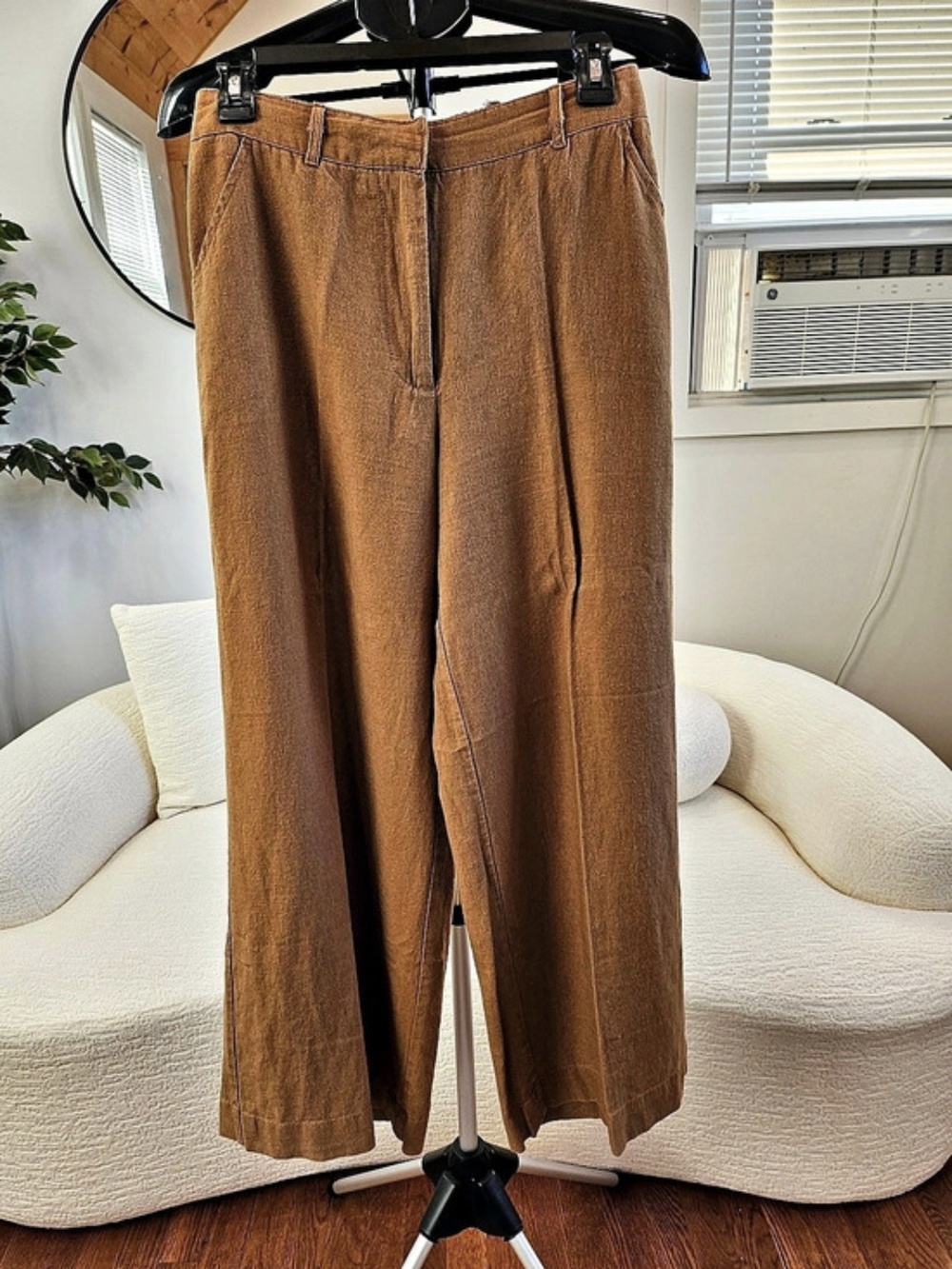 Max Studio Wide Leg Pants in Brown Size Medium
